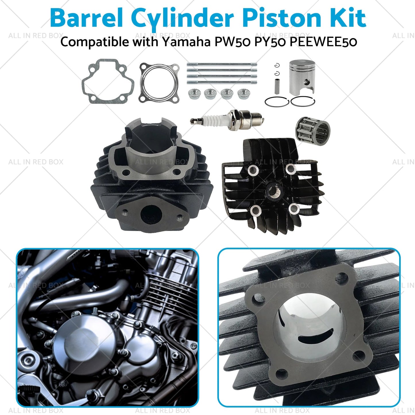 Rebuild Head Bore Barrel Cylinder Piston Kit Suitable for Yamaha PW50 PEEWEE50-2