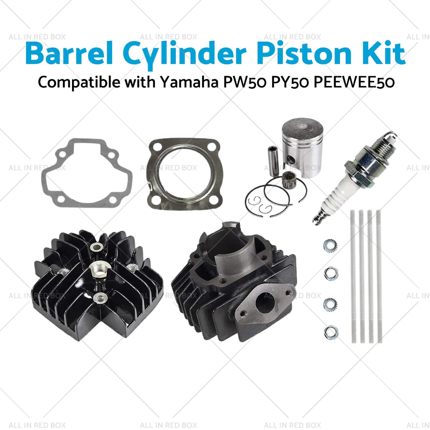 Rebuild Head Bore Barrel Cylinder Piston Kit Suitable for Yamaha PW50 PEEWEE50-3