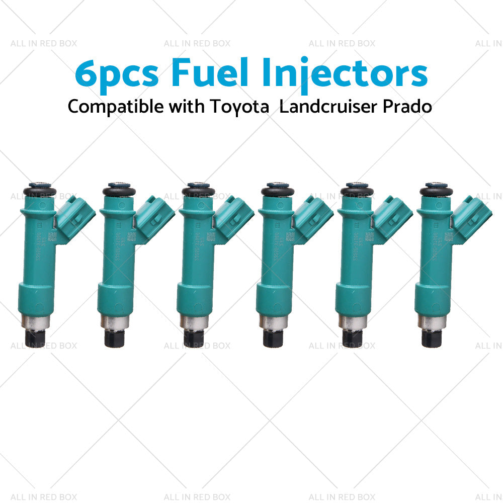 6x Fuel Injectors Suitable For Landcruiser Prado FJ Cruiser Hilux 1GRFE V6 4. 0L-1