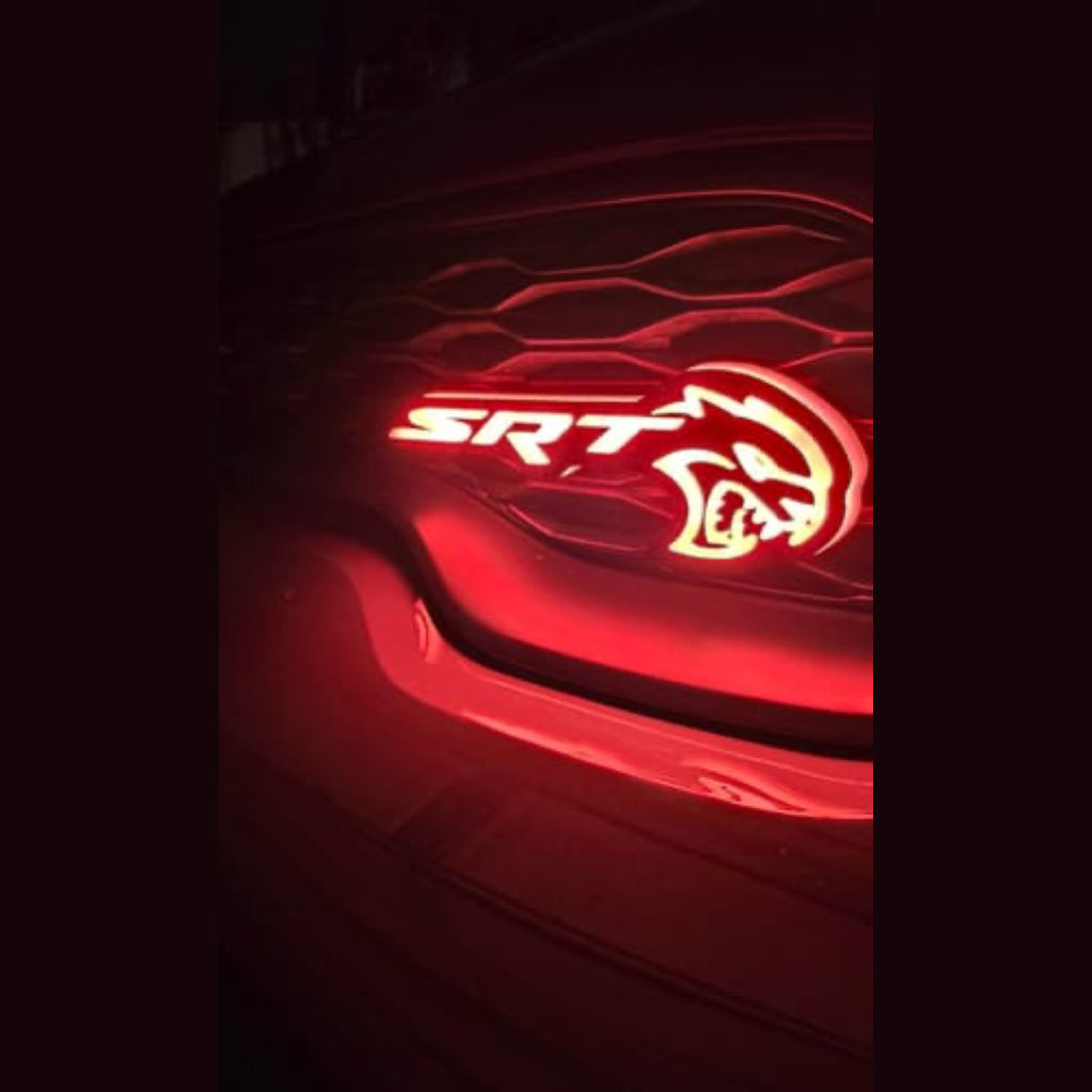 SRT Hellcat LED Logo – Multicolor RGB Illuminated Badge with Color Chasing LEDs,& Multiple Color-Chasing Effects-2