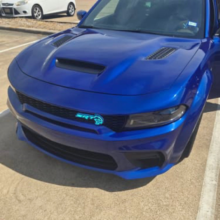 SRT Hellcat LED Logo – Multicolor RGB Illuminated Badge with Color Chasing LEDs,& Multiple Color-Chasing Effects-1