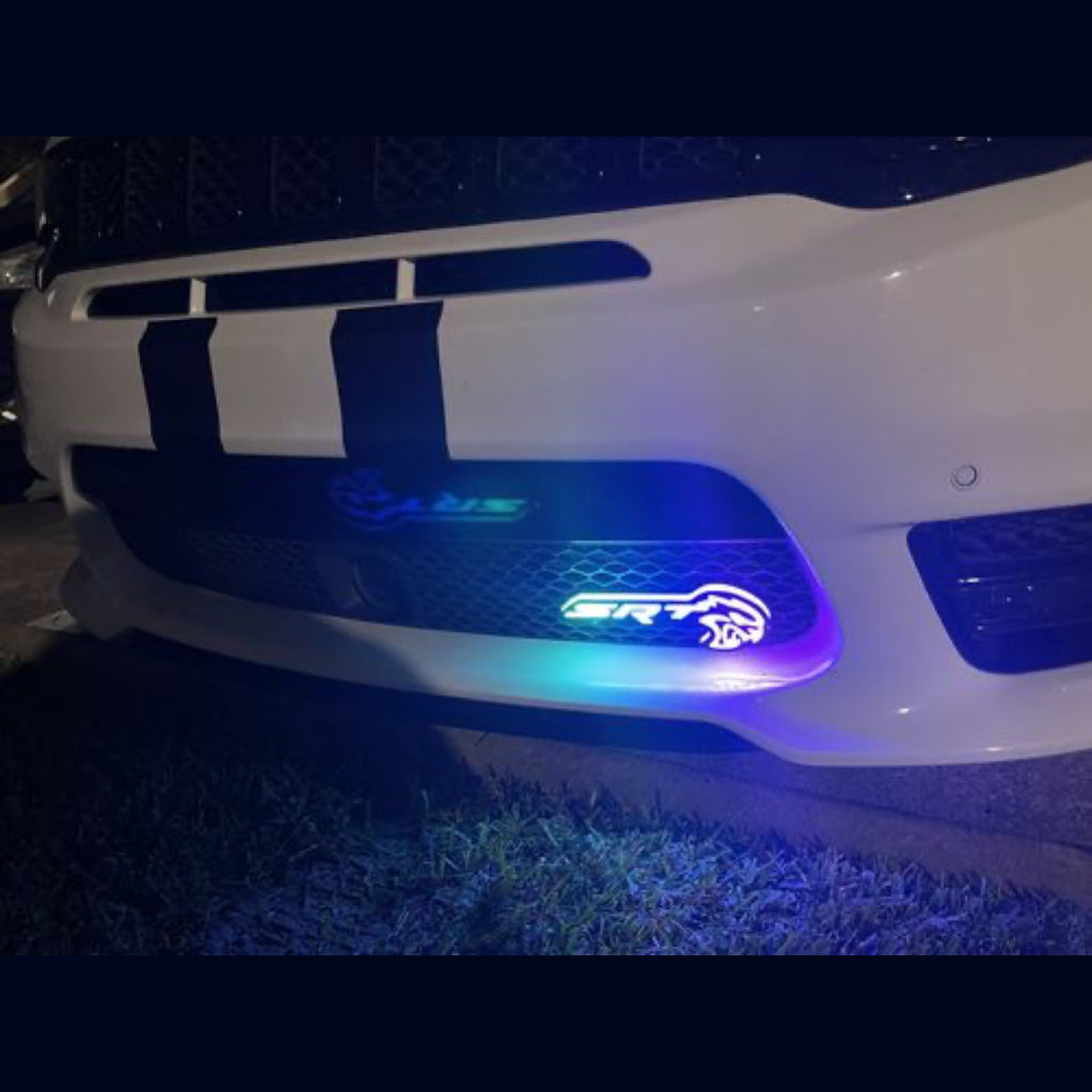 SRT Hellcat LED Logo – Multicolor RGB Illuminated Badge with Color Chasing LEDs,& Multiple Color-Chasing Effects-4