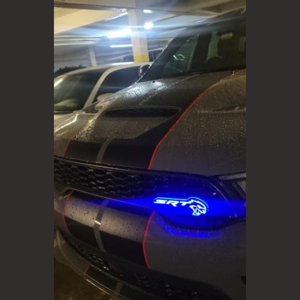 SRT Hellcat LED Logo – Multicolor RGB Illuminated Badge with Color Chasing LEDs,& Multiple Color-Chasing Effects-3