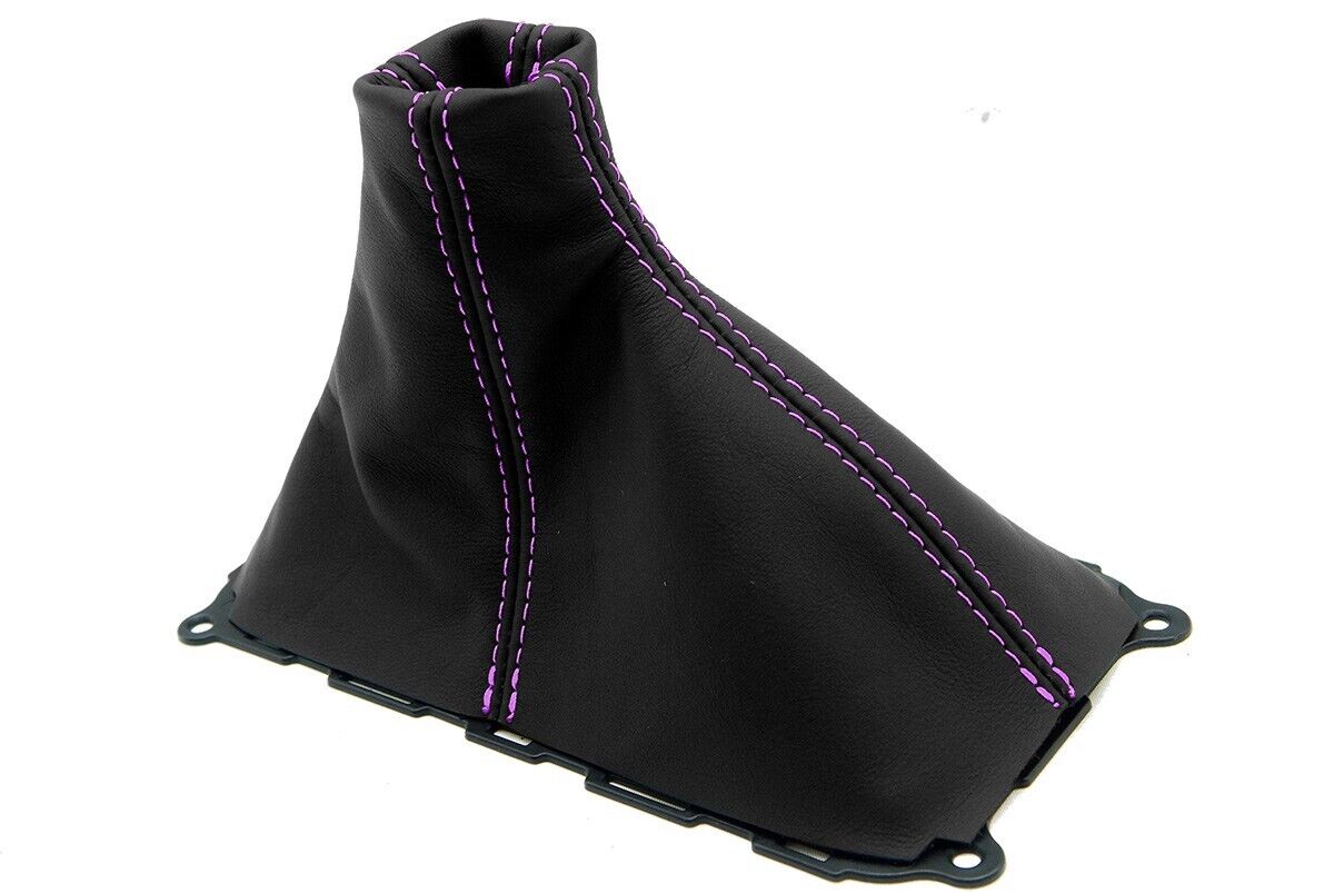 Leather Manual Shift Boot Cover + Frame For Ford Mustang GT 2010 2011 2012 2013 2014-8