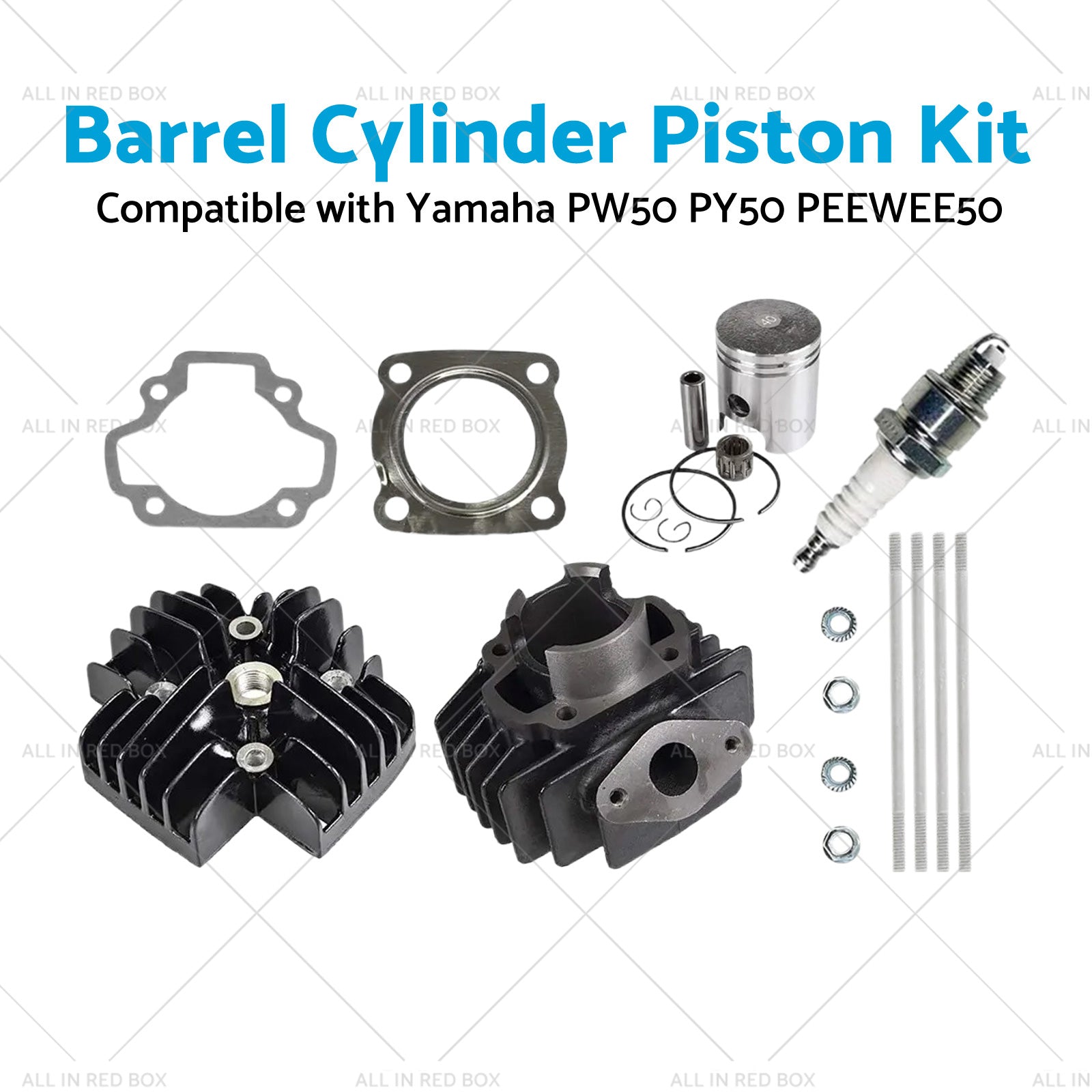 Rebuild Head Bore Barrel Cylinder Piston Kit Suitable for Yamaha PW50 PEEWEE50-3