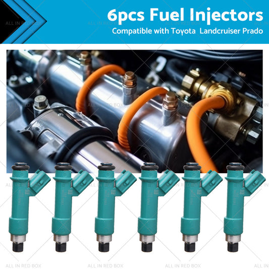 6x Fuel Injectors Suitable For Landcruiser Prado FJ Cruiser Hilux 1GRFE V6 4. 0L-0