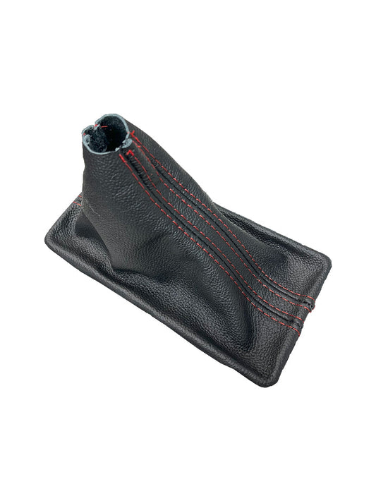 Leather Manual Shift Boot Cover + Frame For Ford Mustang GT 2010 2011 2012 2013 2014-0